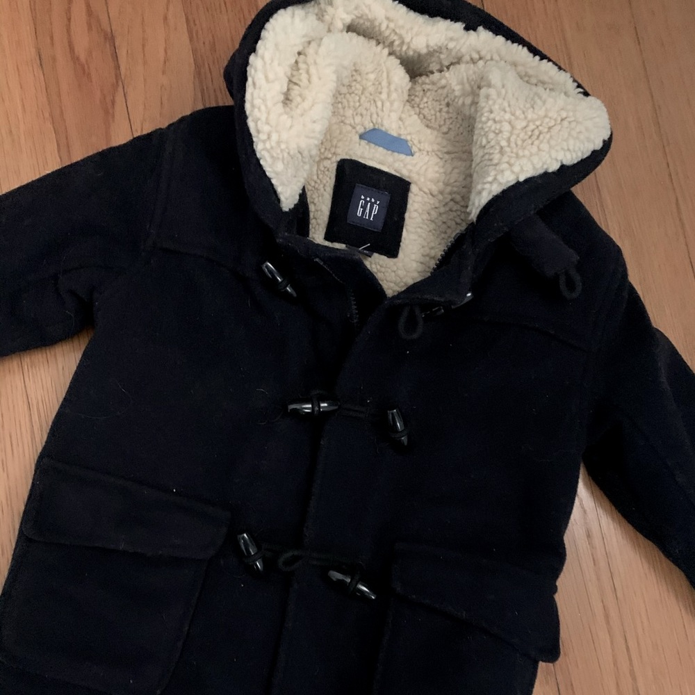 Gap Wool Navy Blue Toggle Coat